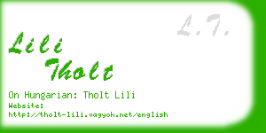 lili tholt business card